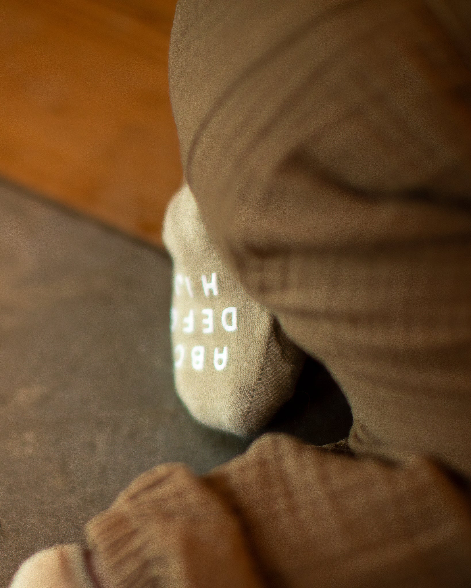 Alphabet No Show Baby Sock | Sand - Image 3