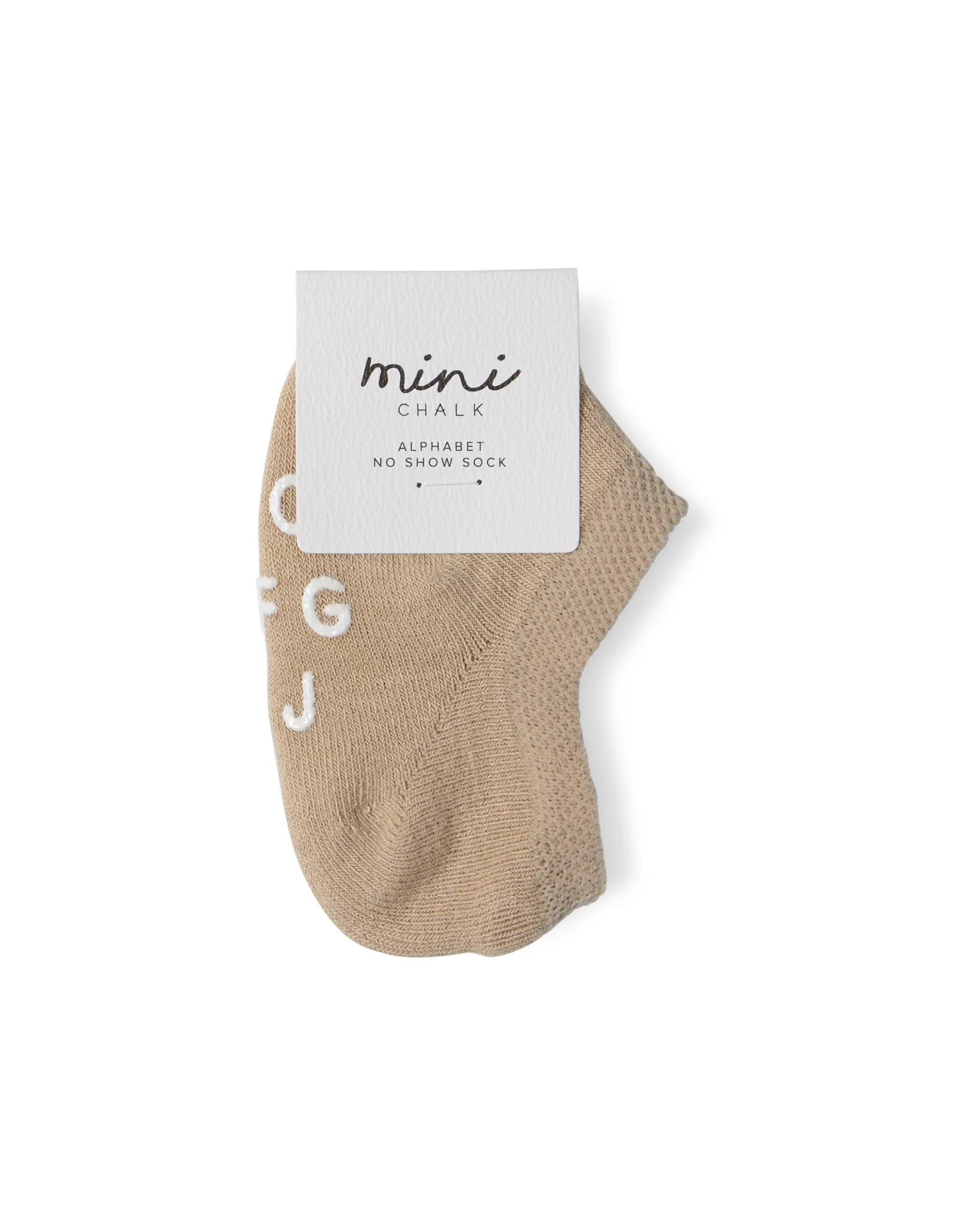 Alphabet No Show Baby Sock | Sand - Image 4