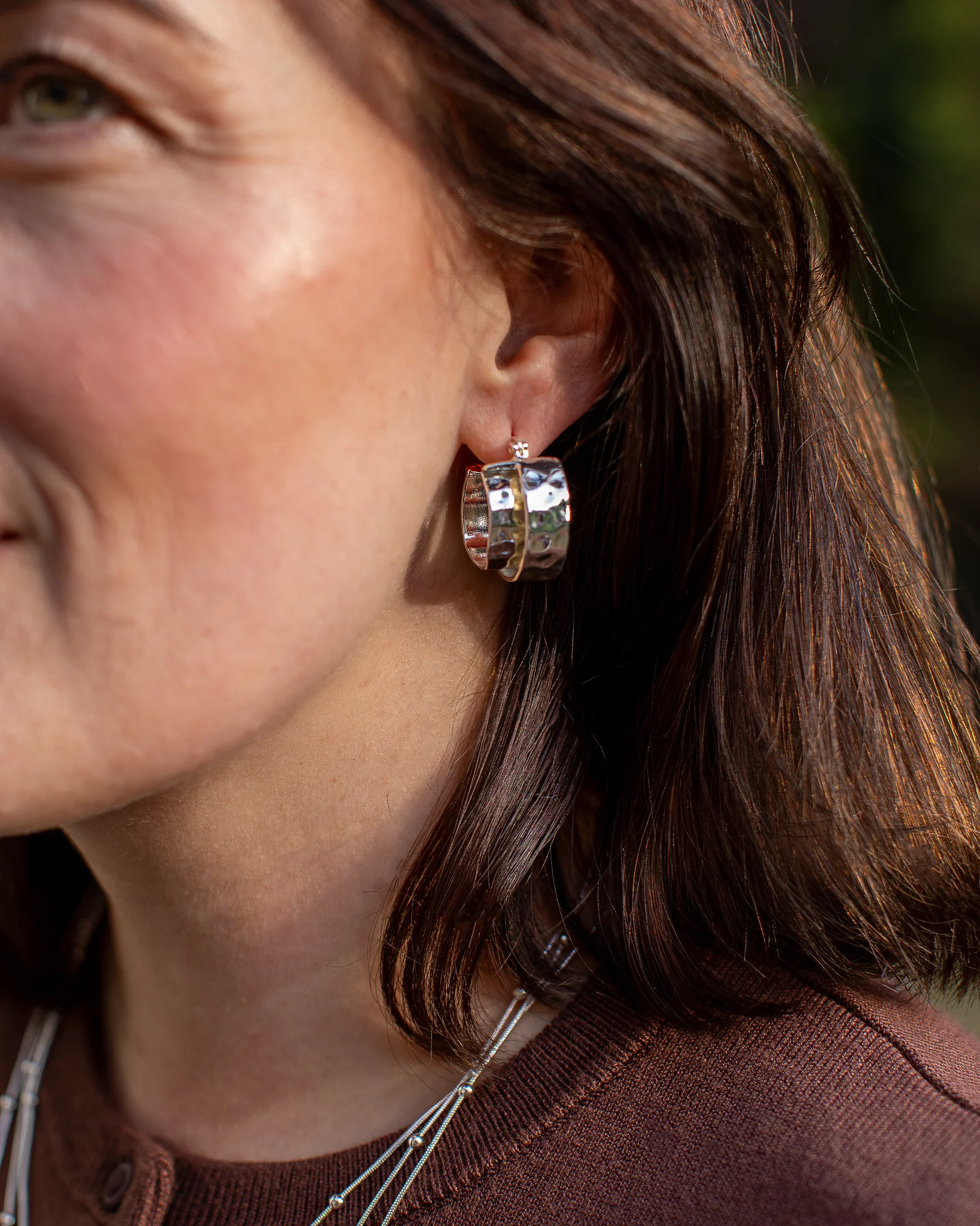 Double Hoop Earring | Silver